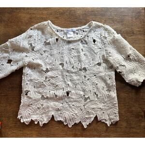 dizzylizzy White lace Women's top Size M